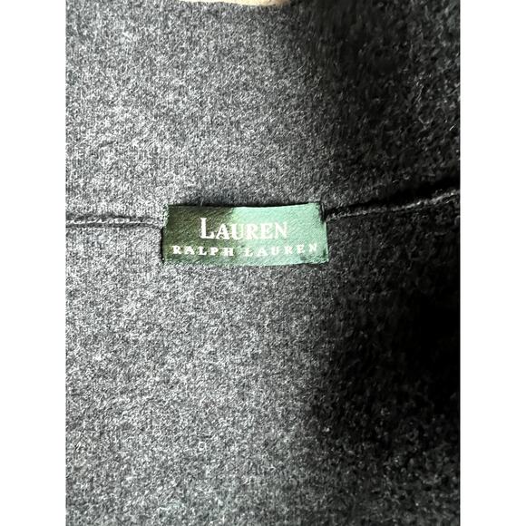 Vintage 90s Lauren Ralph Lauren black worsted wool full zip jacket size XL - Picture 5 of 6